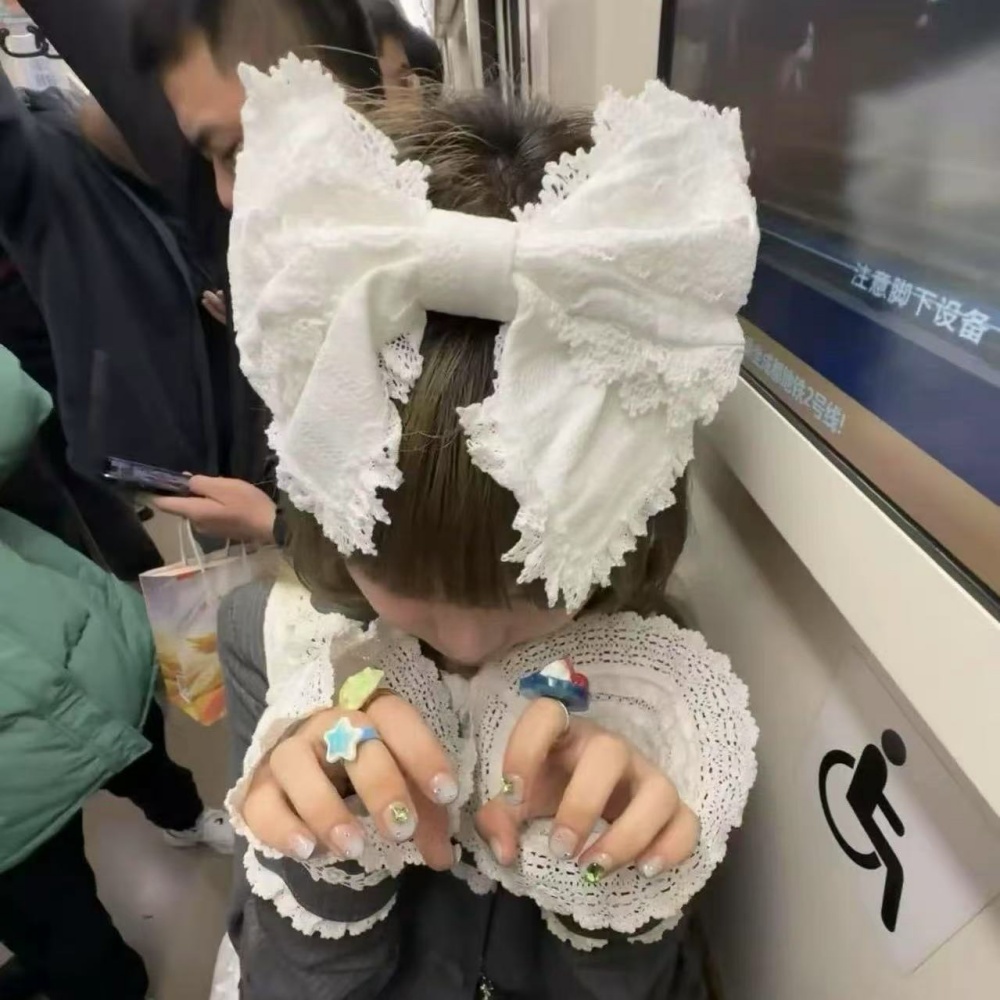Y2K Lolita Lovely Lace Headban - Ribbon Bow Gift recensie en prijs