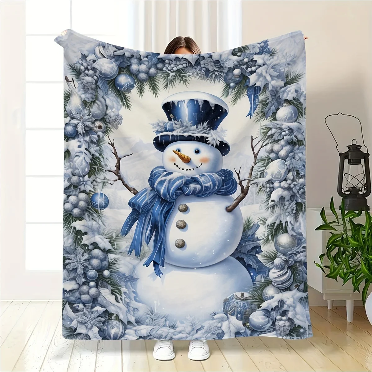 Modern Christmas Snowman Flann - Christmas Throw Blanket recensie en prijs