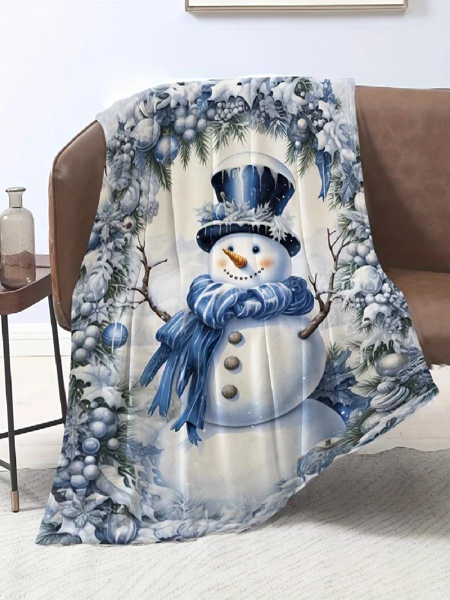 Modern Christmas Snowman Flann - Christmas Throw Blanket recensie en prijs