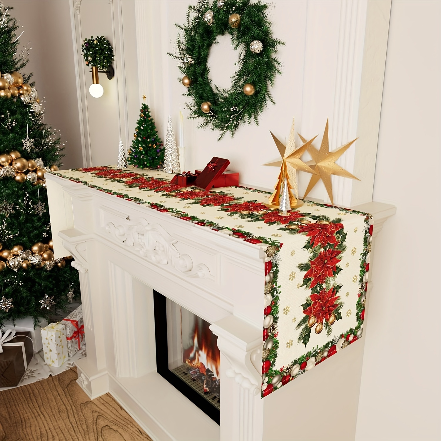 1pc Multi-Size Winter Floral T - Christmas Table Runner recensie en prijs