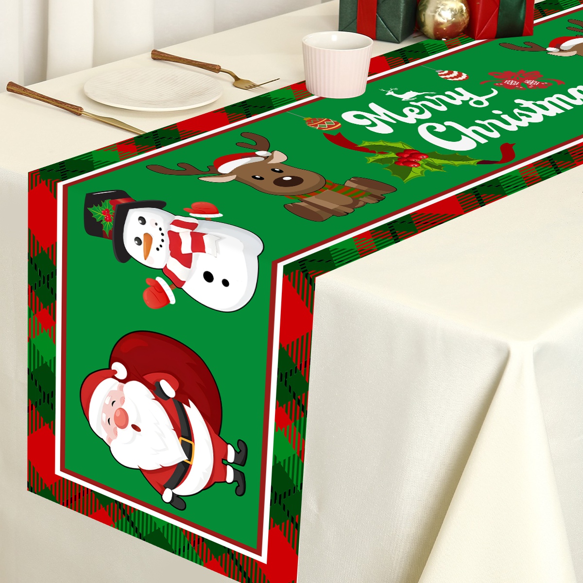 Christmas Santa Clause Polyest - Christmas Table Runner recensie en prijs