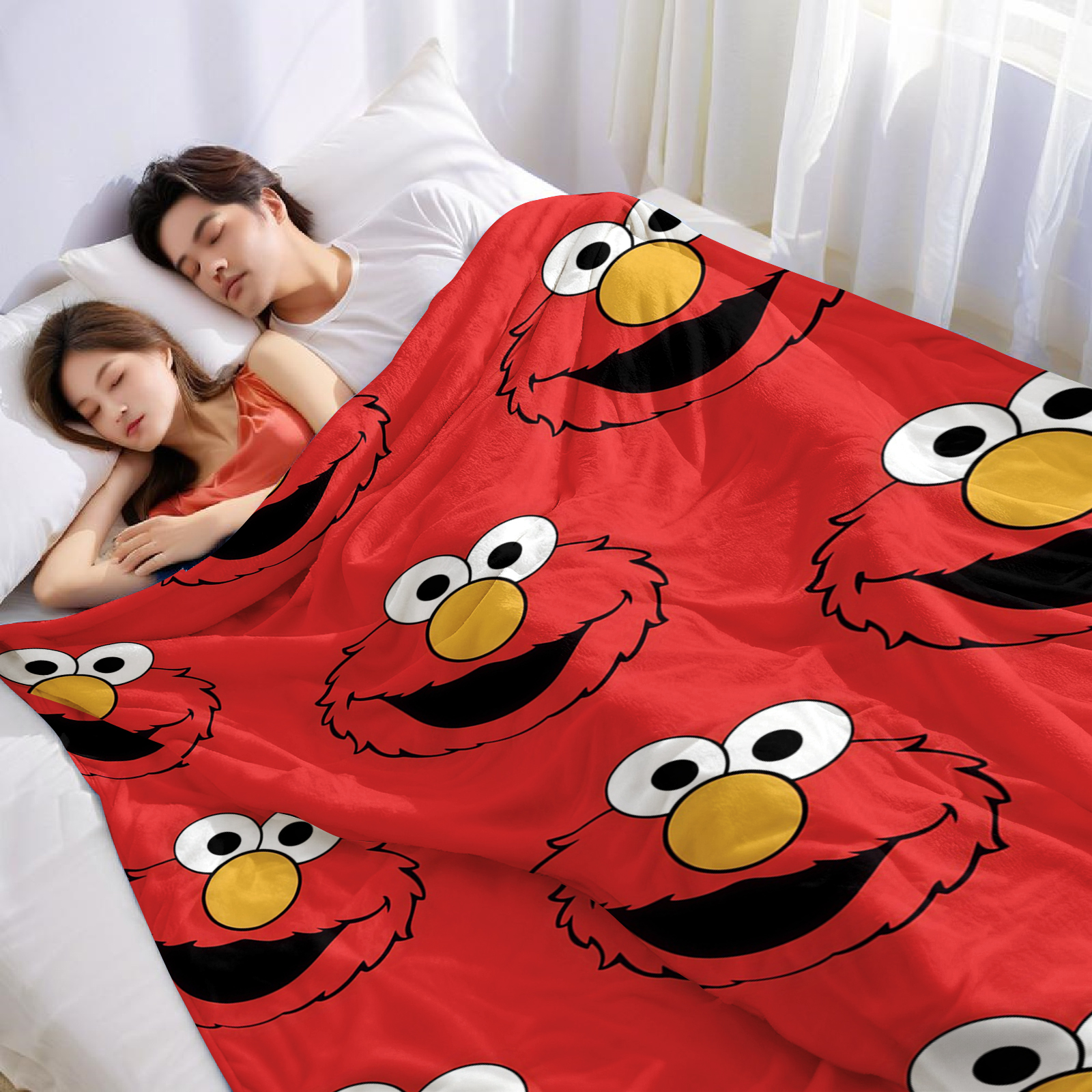 Elmo Face Cartoon Anime Print  - Christmas Throw Blanket recensie en prijs