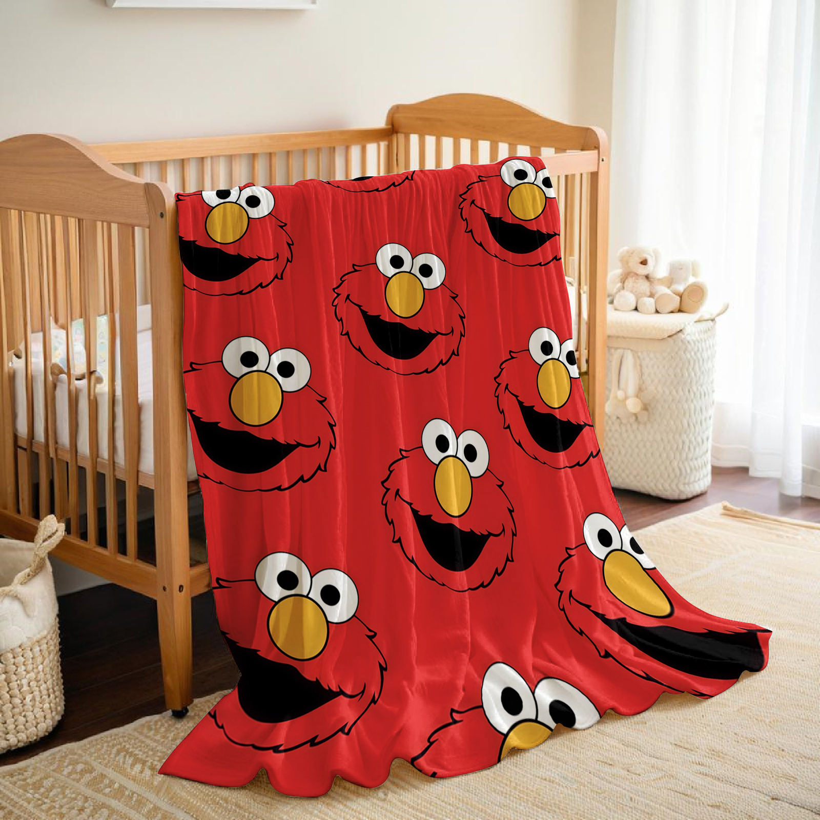 Elmo Face Cartoon Anime Print  - Christmas Throw Blanket recensie en prijs