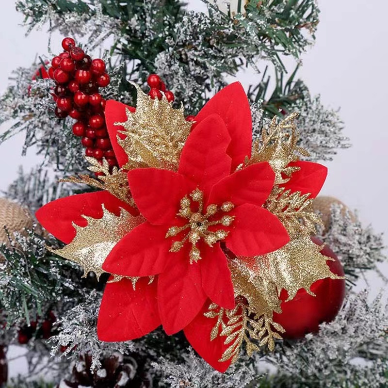 5PCS Christmas Flowers Christm - Christmas Tree Artificial recensie en prijs