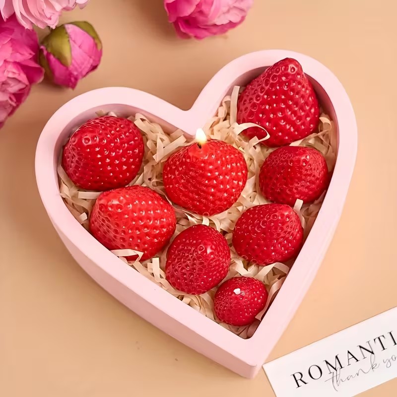 Strawberry Silicone Candle Mol - Holiday Candle Set recensie en prijs