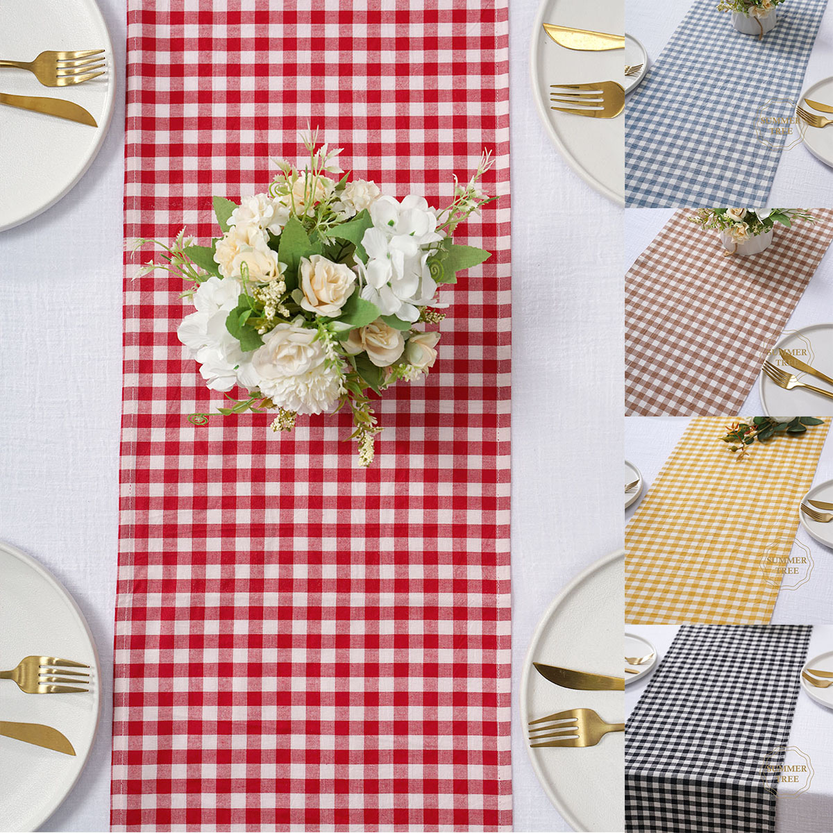 Rustic Plaid Cotton Table Runn - Christmas Throw Blanket recensie en prijs