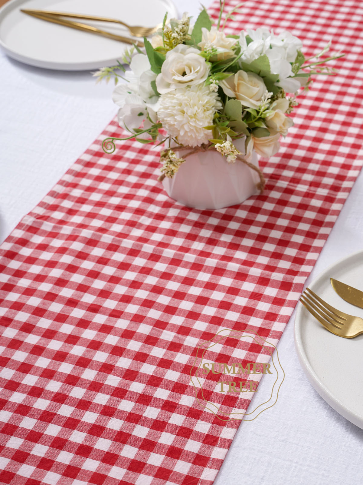 Rustic Plaid Cotton Table Runn - Christmas Throw Blanket recensie en prijs