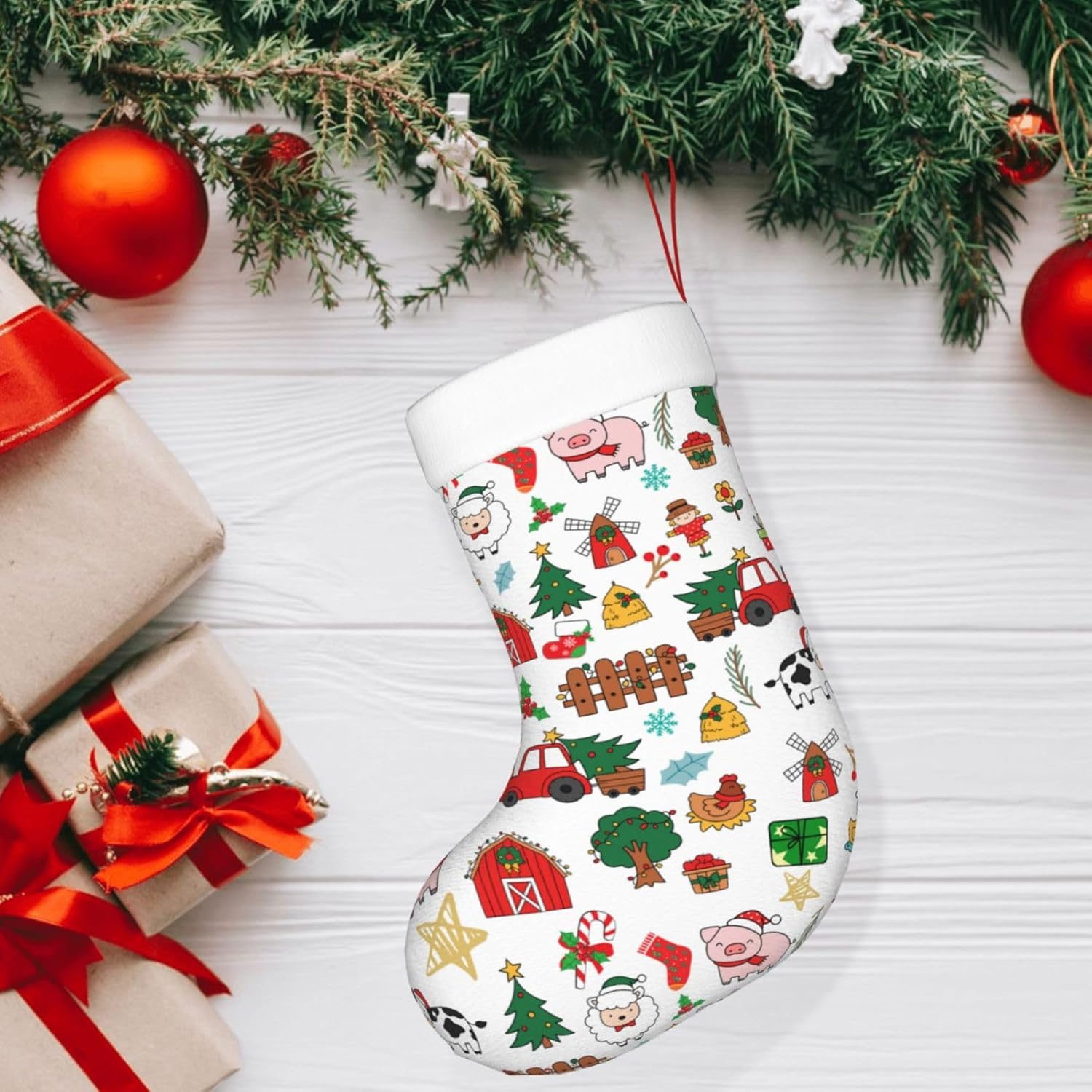 Farm Animals Christmas Stockin - Christmas Stocking Hanging recensie en prijs