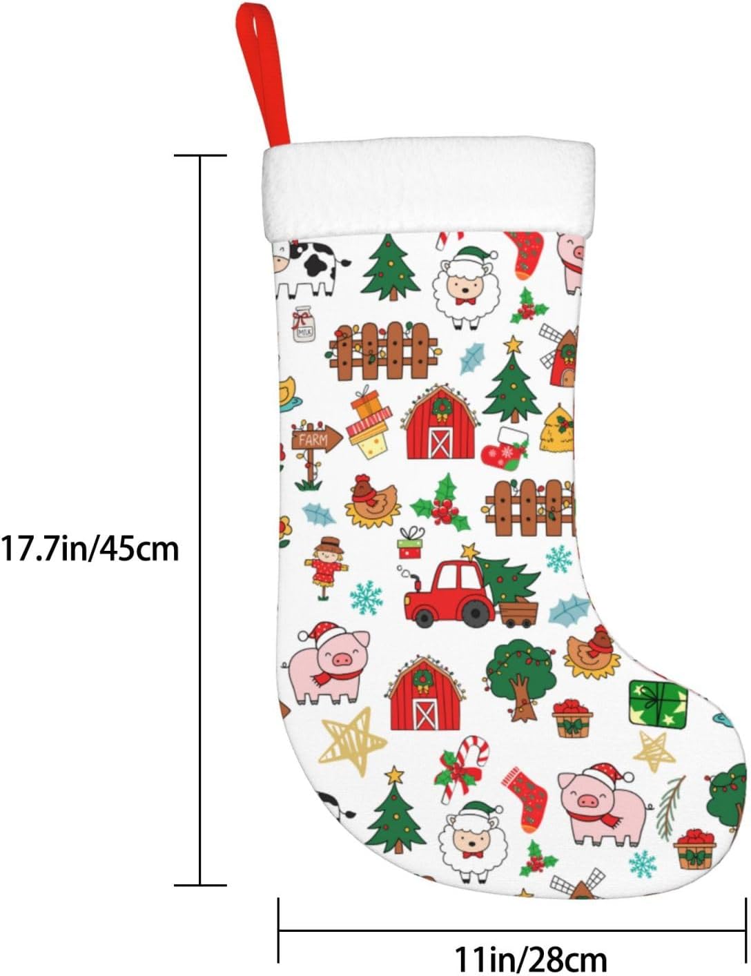 Farm Animals Christmas Stockin - Christmas Stocking Hanging recensie en prijs