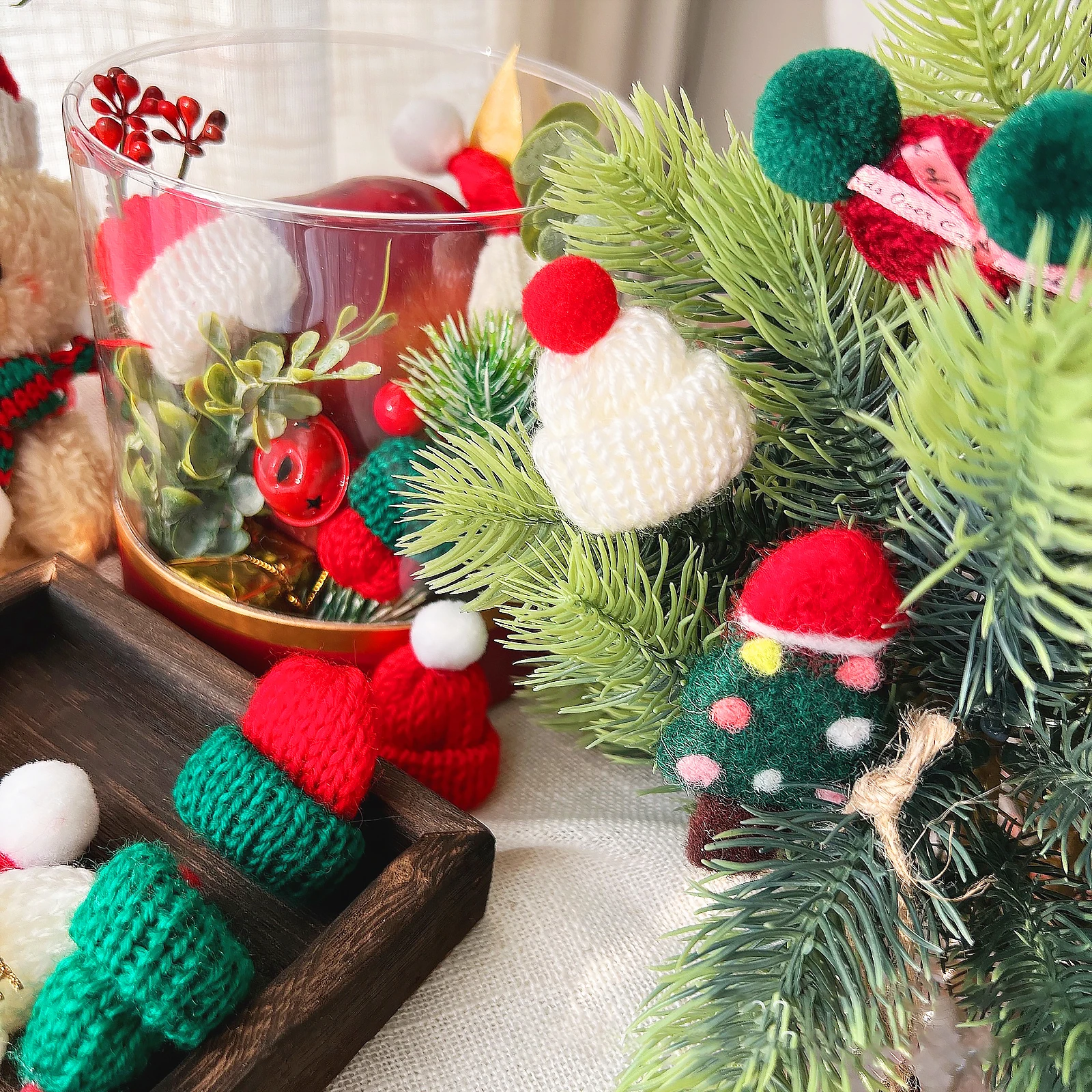 10/20pcs Mini Santa Hat & Scar - Santa Hat Plush recensie en prijs