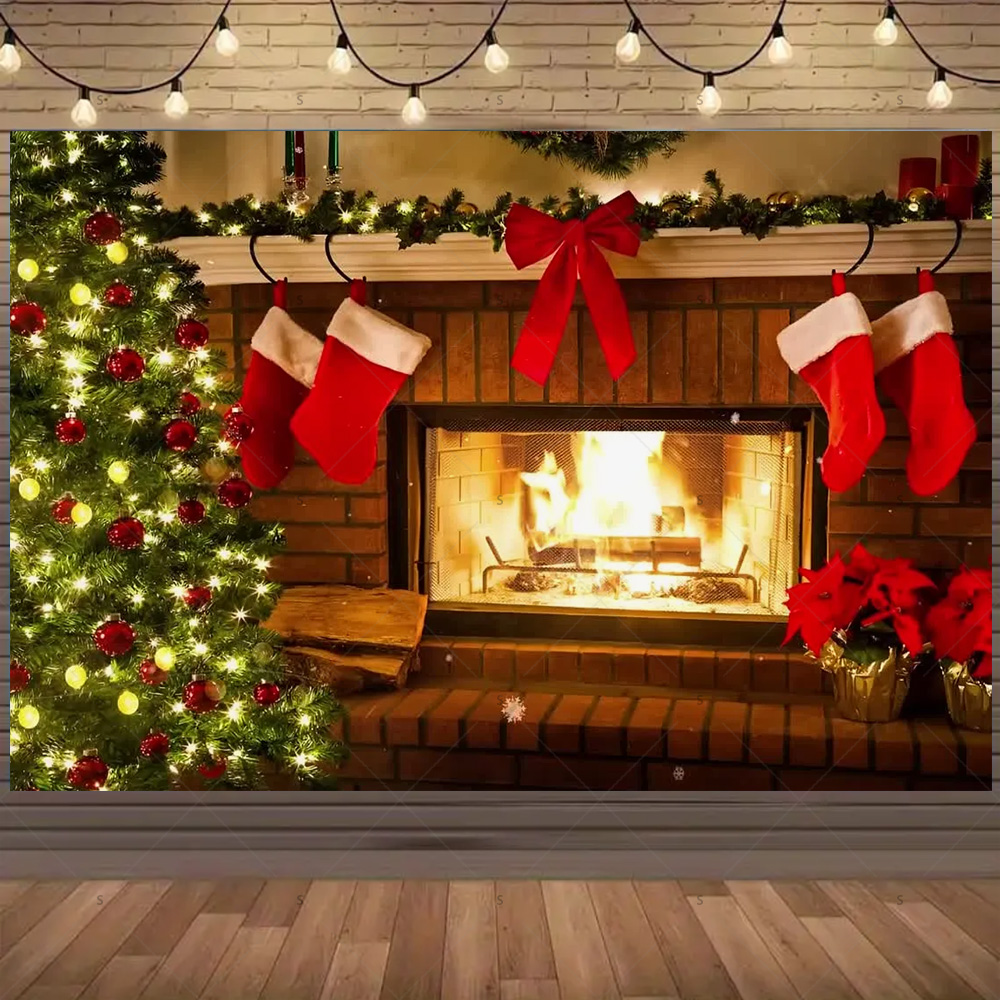Christmas Photography Backdrop - Christmas Stocking Hanging recensie en prijs