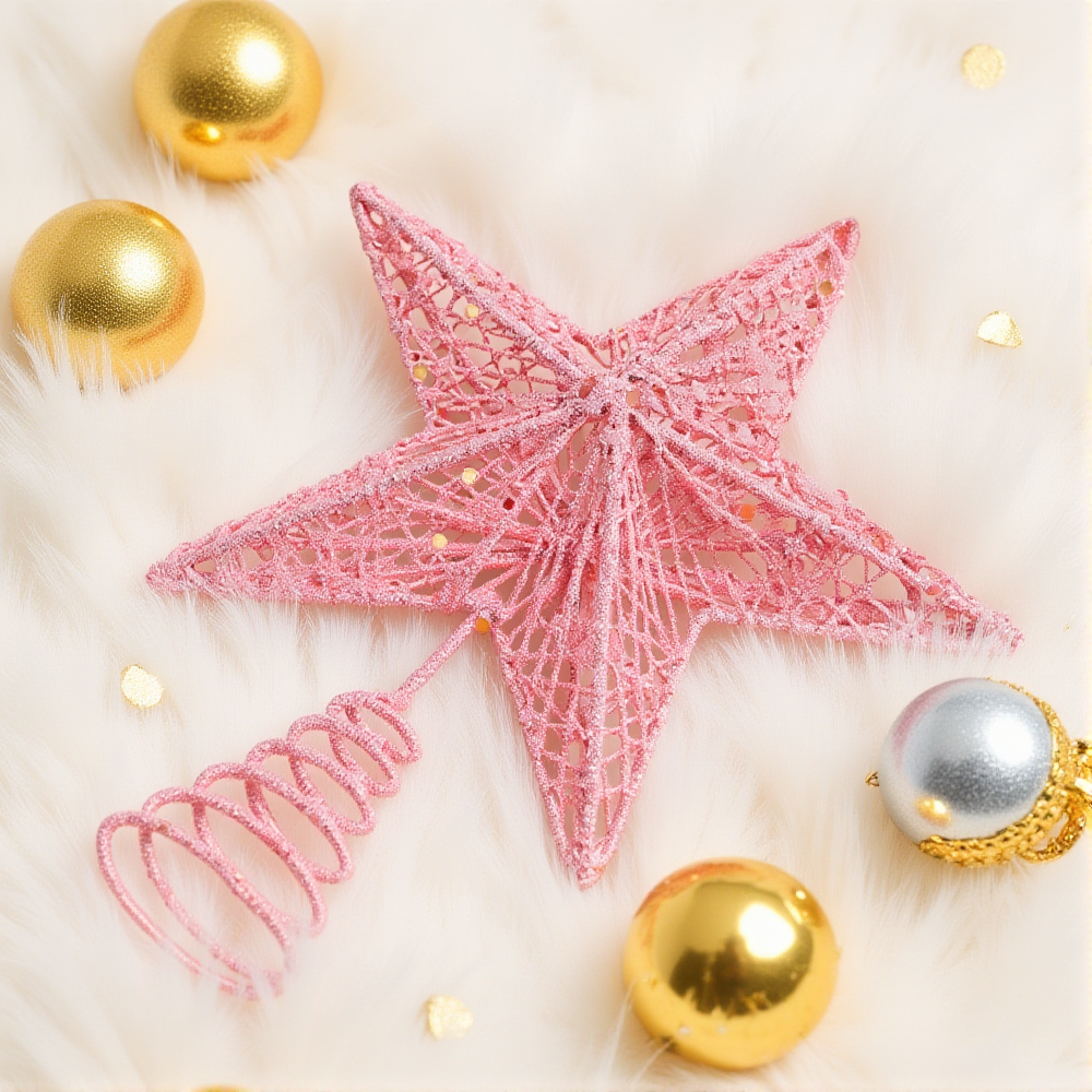 Christmas Pink Pentagon Top St - Star Tree Topper recensie en prijs