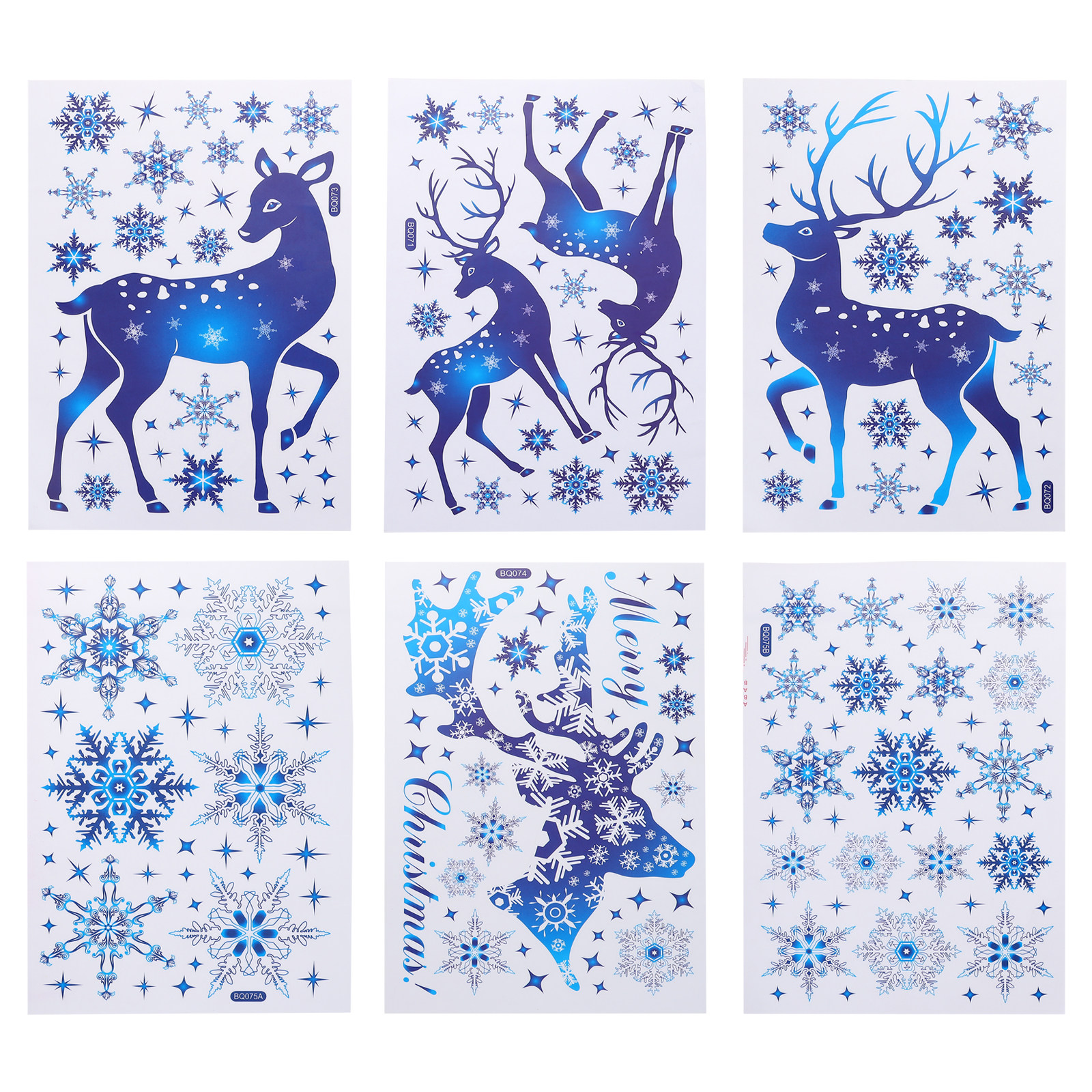 6Pcs Christmas PVC Christmas S - Snowflake Window Decal recensie en prijs