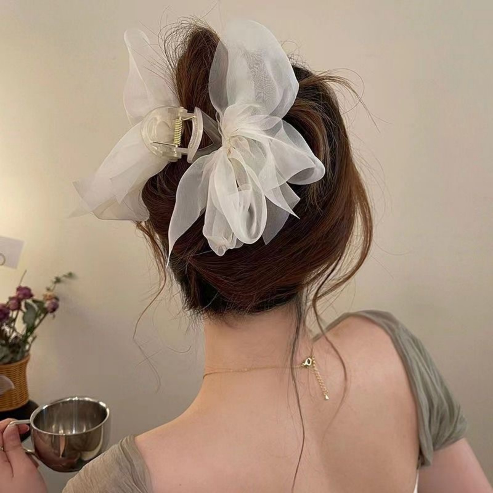 1PCFashion Mesh Tulle Large Bo - Ribbon Bow Gift recensie en prijs