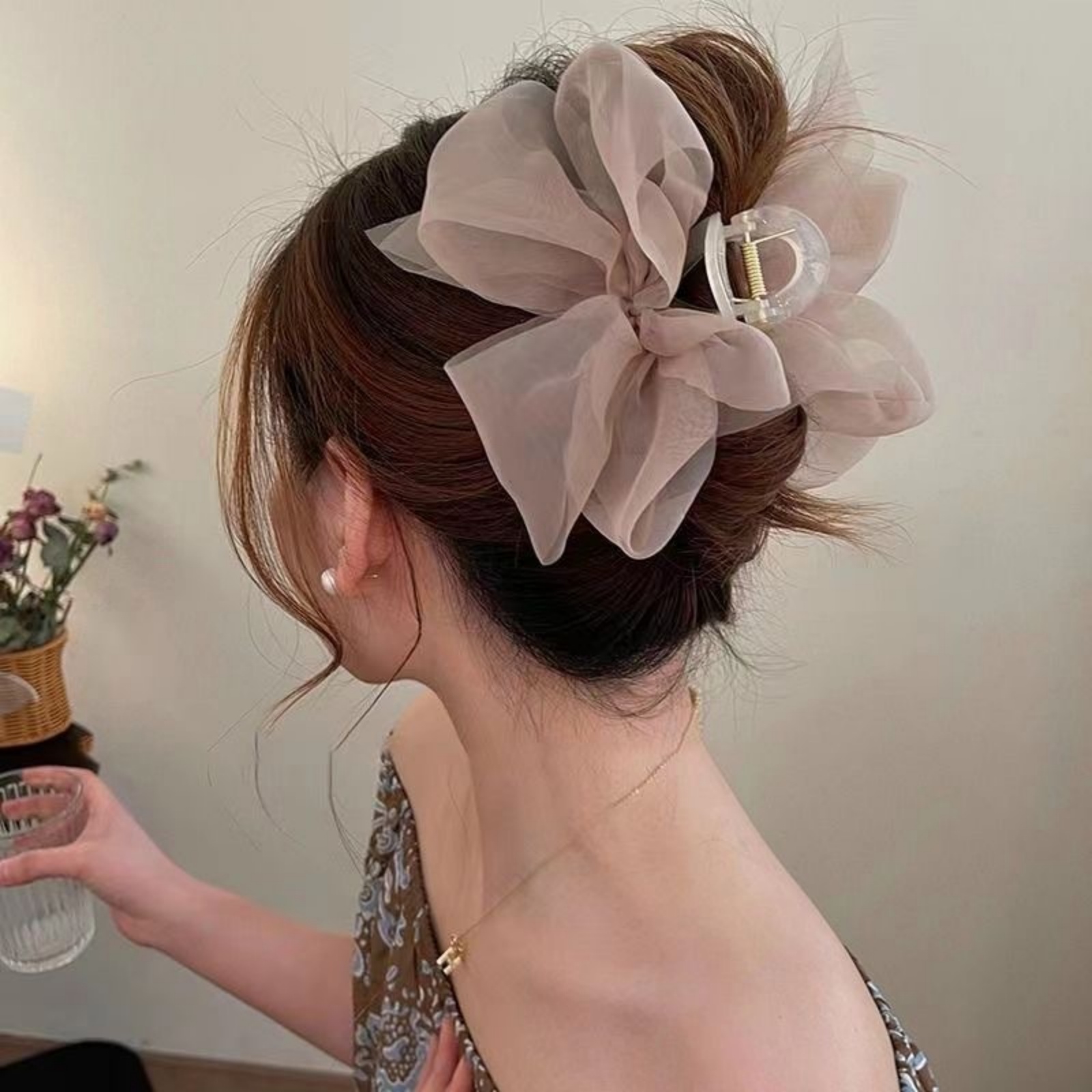 1PCFashion Mesh Tulle Large Bo - Ribbon Bow Gift recensie en prijs