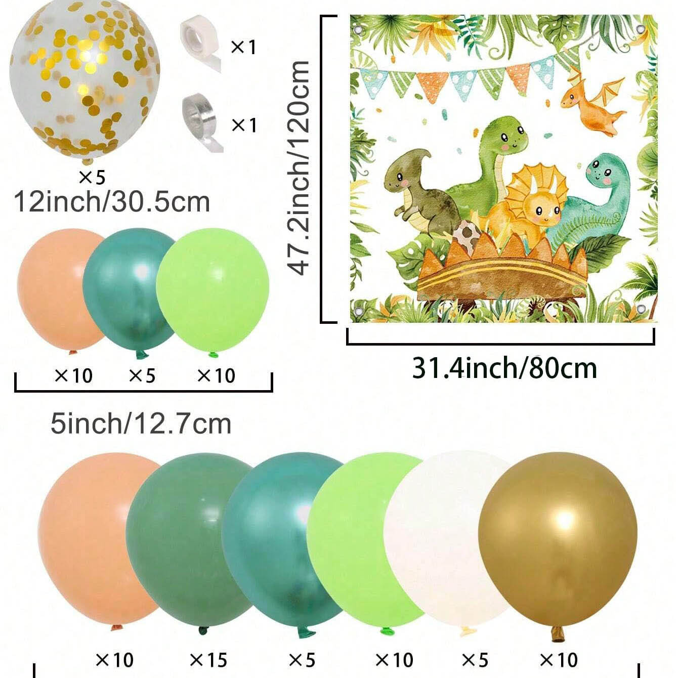 Dinosaur Balloon Set Arch for  - Tinsel Garland Decoration recensie en prijs