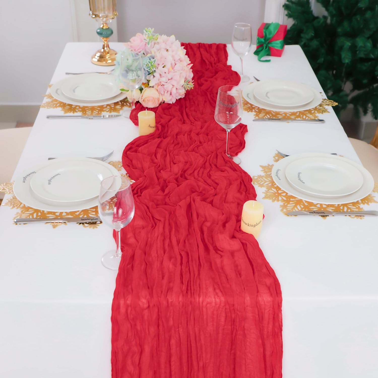 1.8/3/4M Long Red Table Runner - Christmas Table Runner recensie en prijs