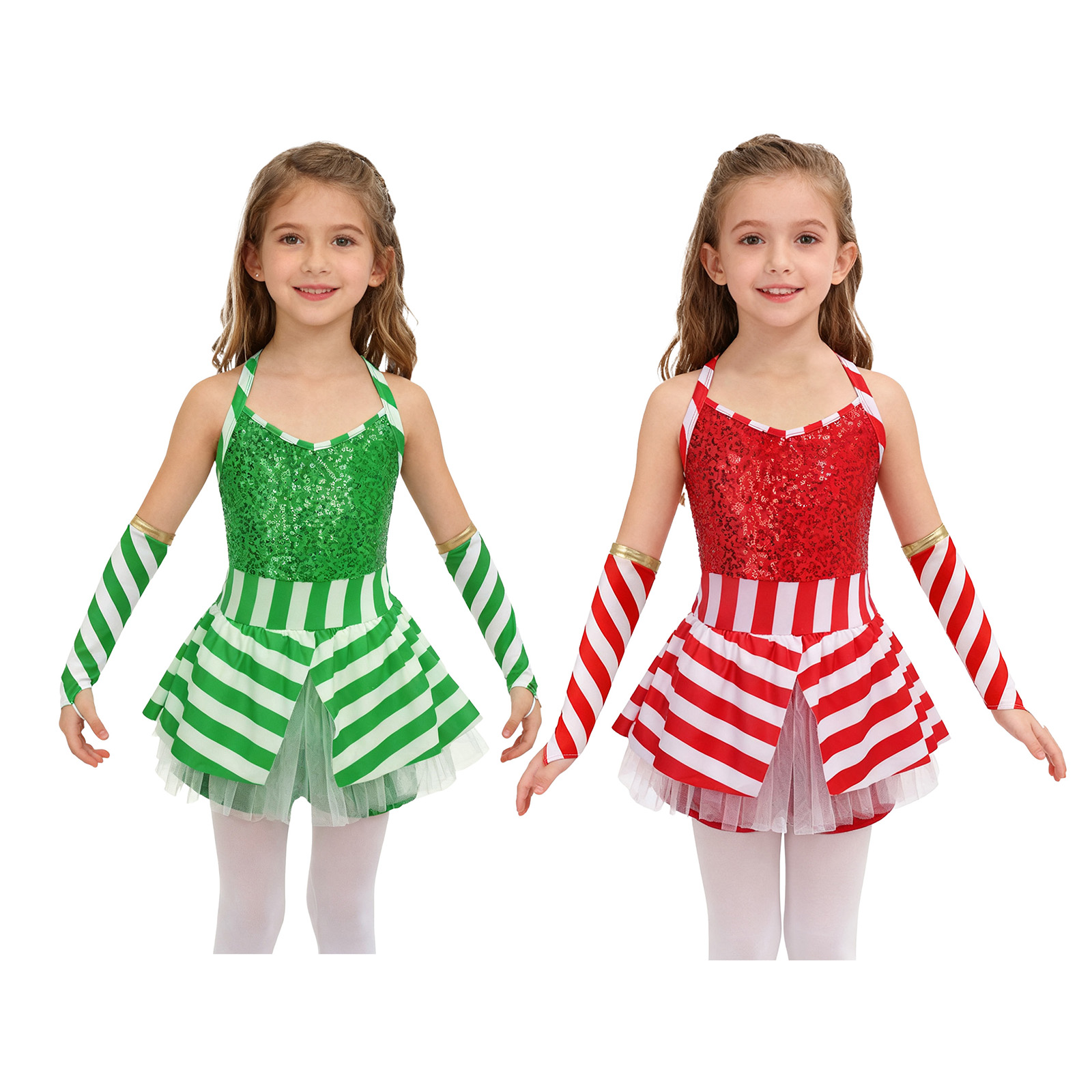 Girls Christmas Candy Cane Dan - Elf Costume Christmas recensie en prijs