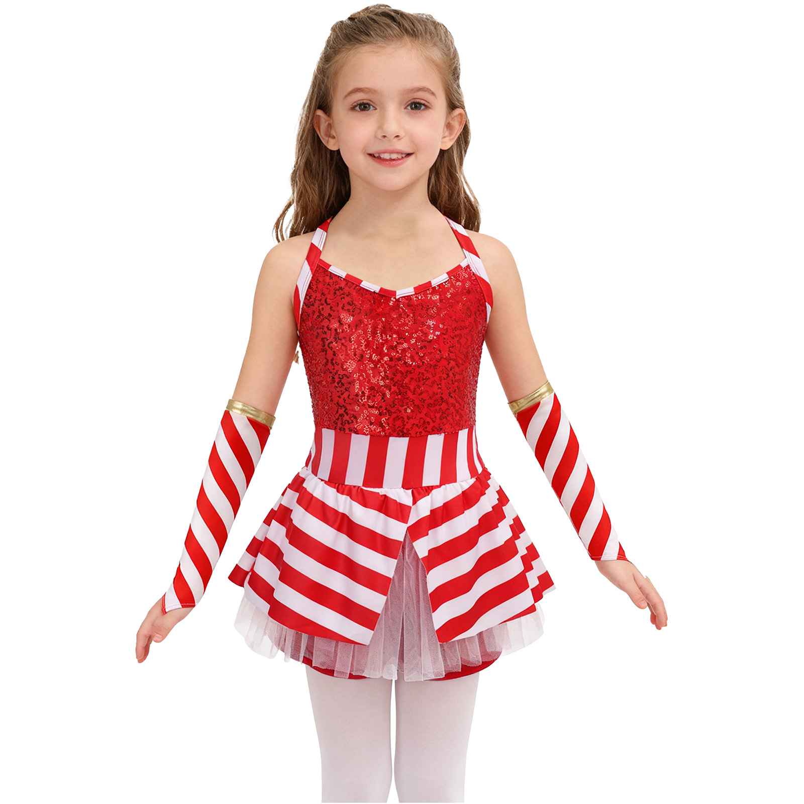 Girls Christmas Candy Cane Dan - Elf Costume Christmas recensie en prijs