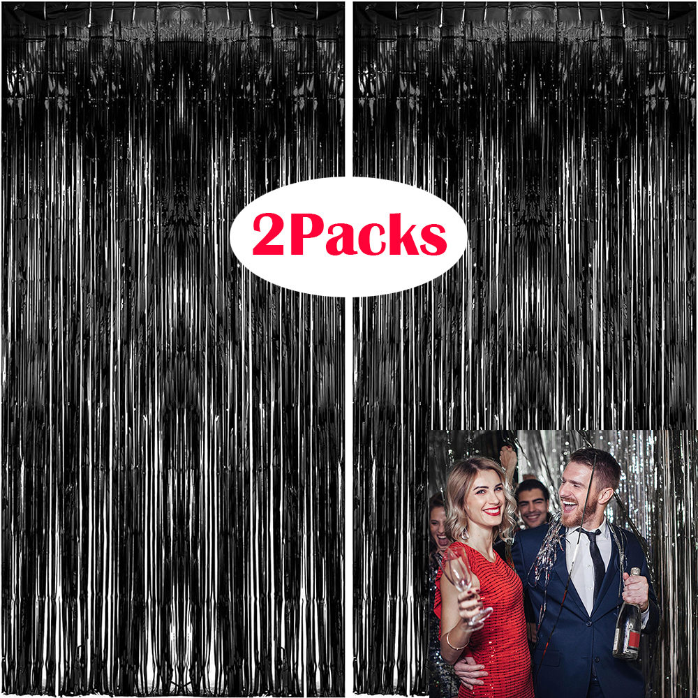 2Packs Black Metallic Tinsel F - Tinsel Garland Decoration recensie en prijs