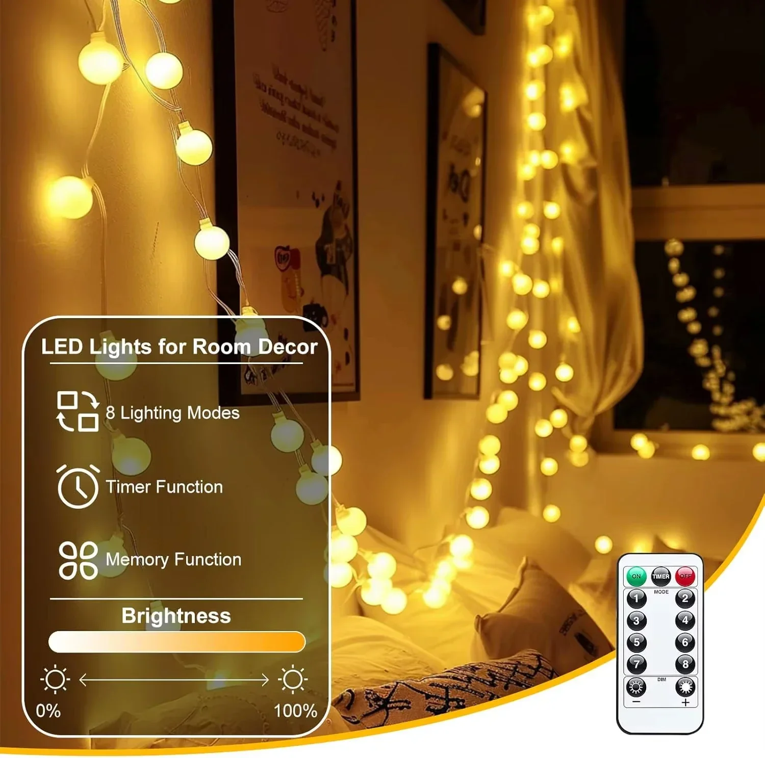 USB LED Ball String Lights 6M  - Led Fairy String Lights recensie en prijs
