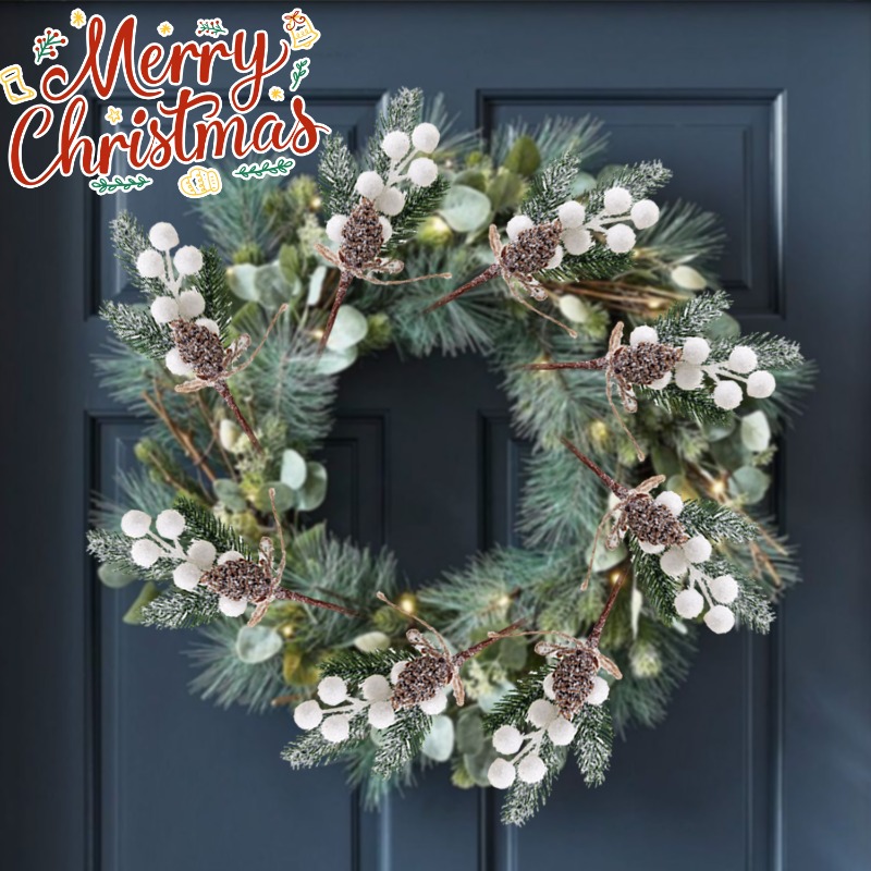 Christmas Artificial White Ber - Christmas Wreath Fake recensie en prijs