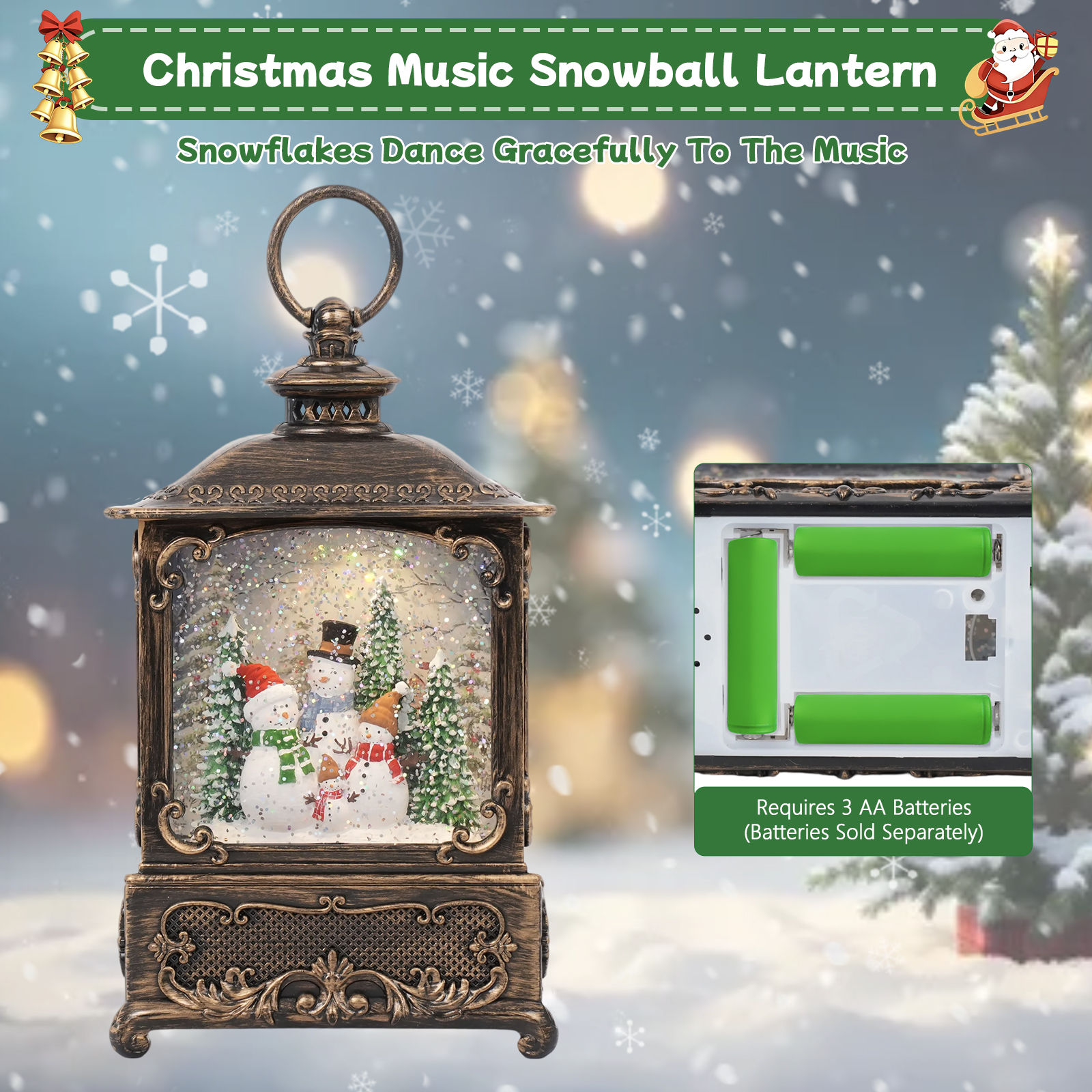 Music Snow Globe Lantern with  - Snow Globe Musical recensie en prijs