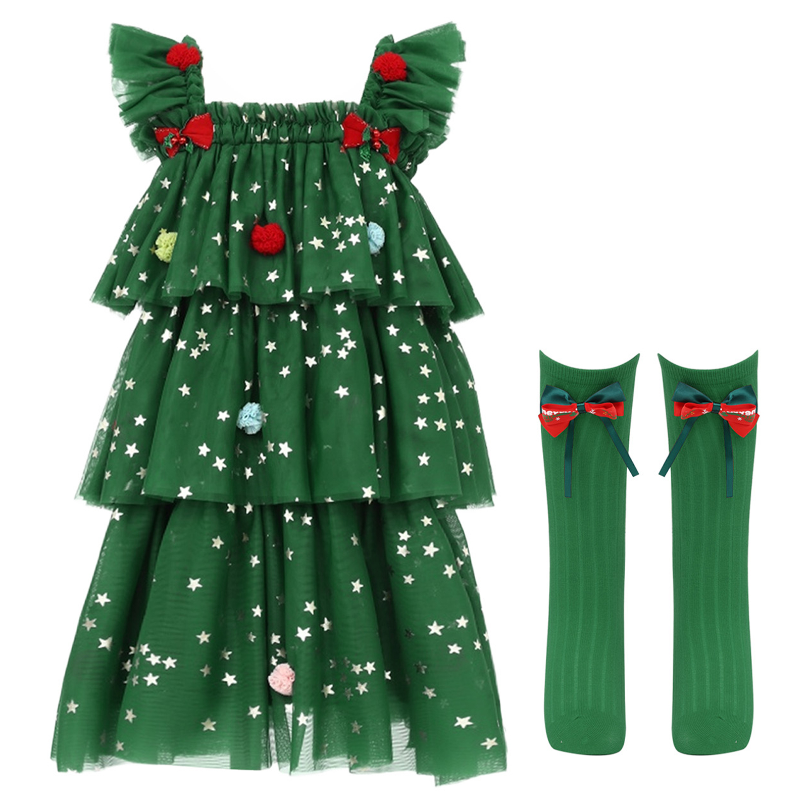 Toddler Girls Christmas Tree E - Elf Costume Christmas recensie en prijs