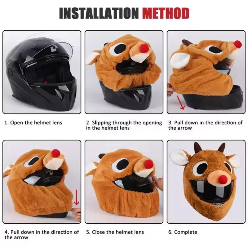 Motorcycle Cartoon Plush Helme - Santa Hat Plush recensie en prijs