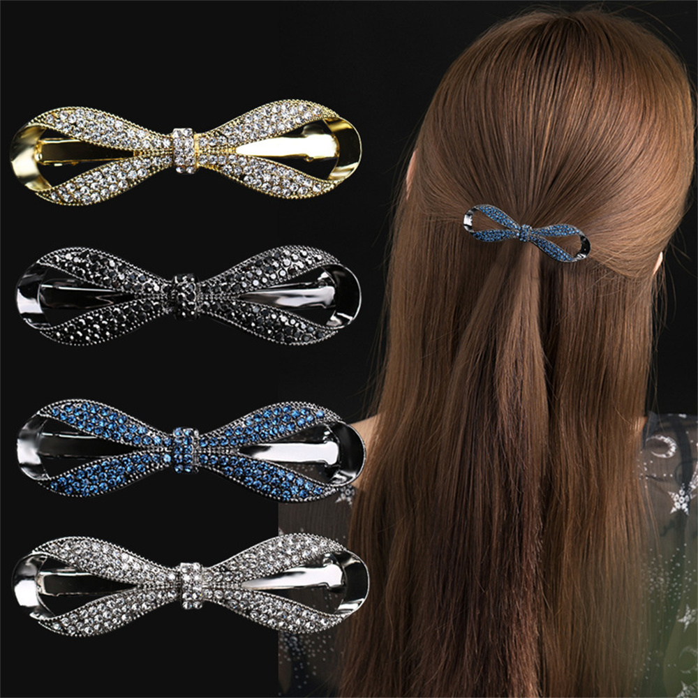 Exquisite Faux Crystal Bow Hai - Ribbon Bow Gift recensie en prijs