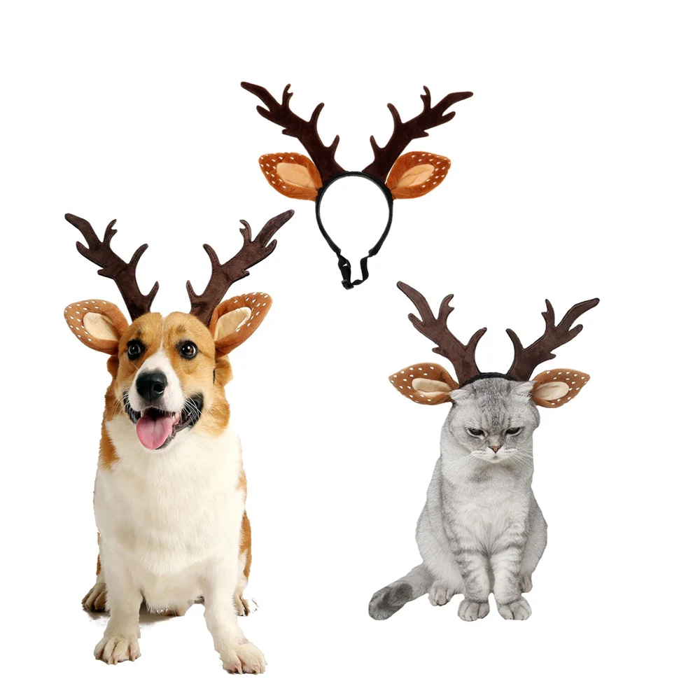 Dogs Headbands Deer Costume Ha - Reindeer Antlers Headband recensie en prijs