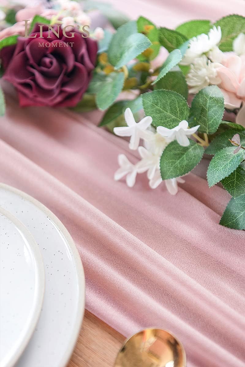 Beige Table Runner Chiffon Tab - Christmas Table Runner recensie en prijs