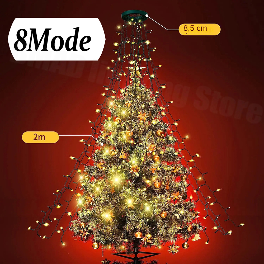 Christmas Tree Waterfall Light - Star Tree Topper recensie en prijs