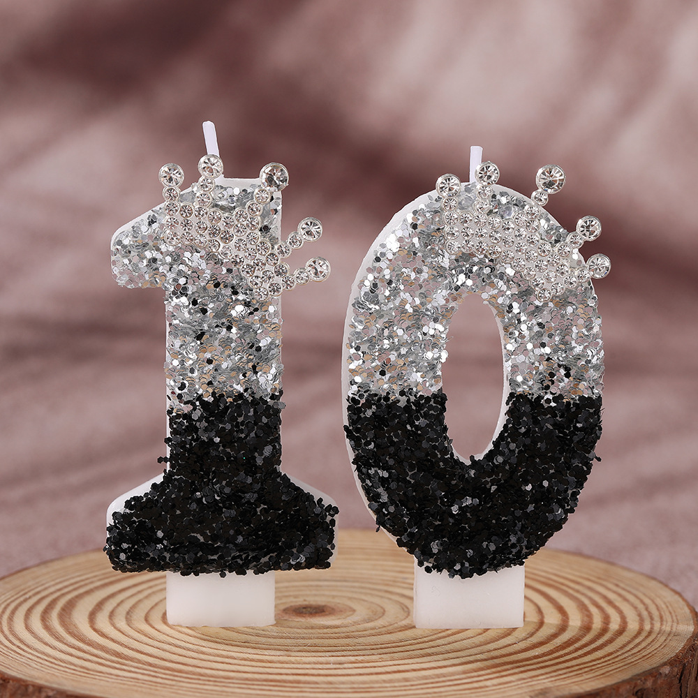 Black Silver Gradient Crown Ha - Holiday Candle Set recensie en prijs