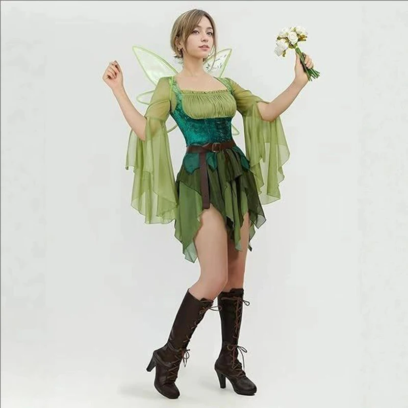 Women's Elf Medieval Green Fai - Elf Costume Christmas recensie en prijs