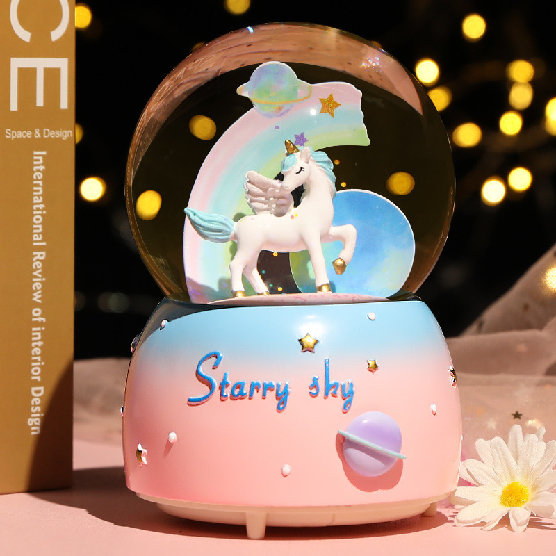 New Crystal Ball Music Box Gir - Snow Globe Musical recensie en prijs